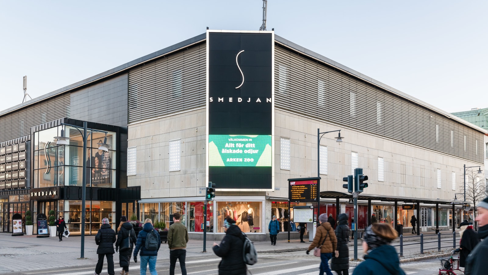 Luleå Smedjan Galleria fasadskylt